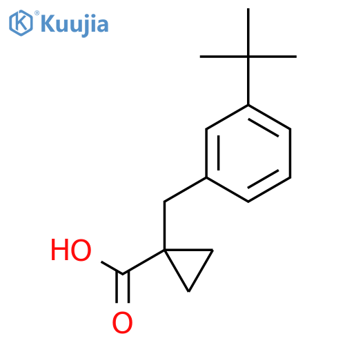 1-(3-tert-butylphenyl)methylcyclopropane-1-carboxylic acid structure