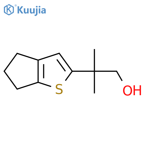 2-{4H,5H,6H-cyclopentabthiophen-2-yl}-2-methylpropan-1-ol structure