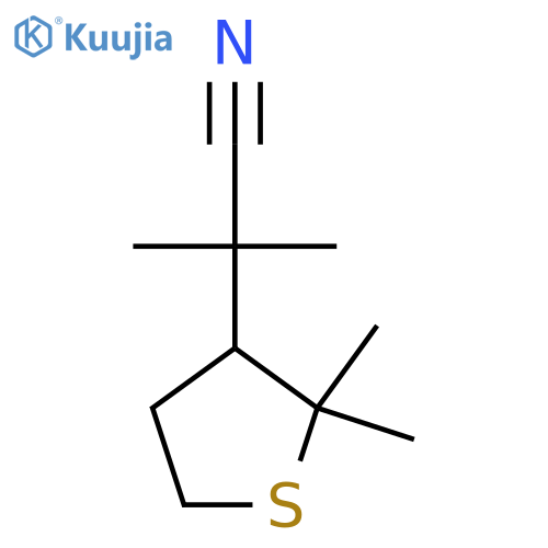 2-(2,2-dimethylthiolan-3-yl)-2-methylpropanenitrile structure