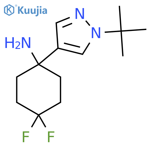 1-(1-tert-butyl-1H-pyrazol-4-yl)-4,4-difluorocyclohexan-1-amine structure