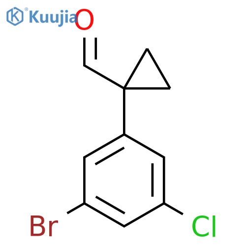 1-(3-bromo-5-chlorophenyl)cyclopropane-1-carbaldehyde structure