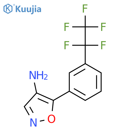 5-3-(pentafluoroethyl)phenyl-1,2-oxazol-4-amine structure
