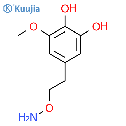 5-2-(aminooxy)ethyl-3-methoxybenzene-1,2-diol structure