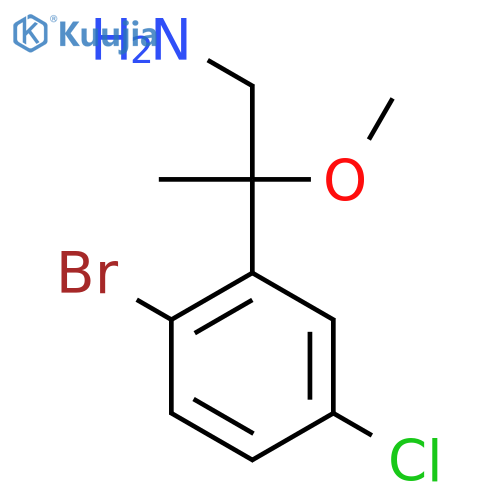 2-(2-bromo-5-chlorophenyl)-2-methoxypropan-1-amine structure