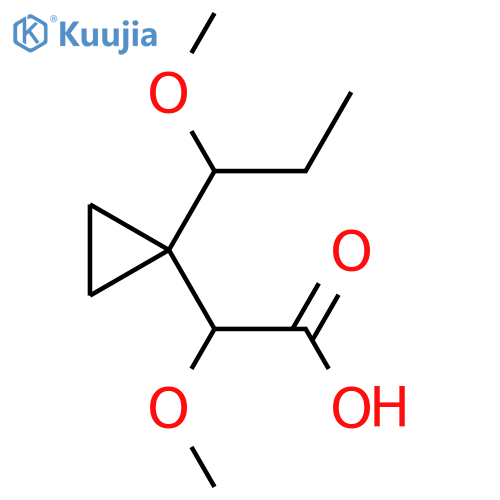 2-methoxy-2-1-(1-methoxypropyl)cyclopropylacetic acid structure