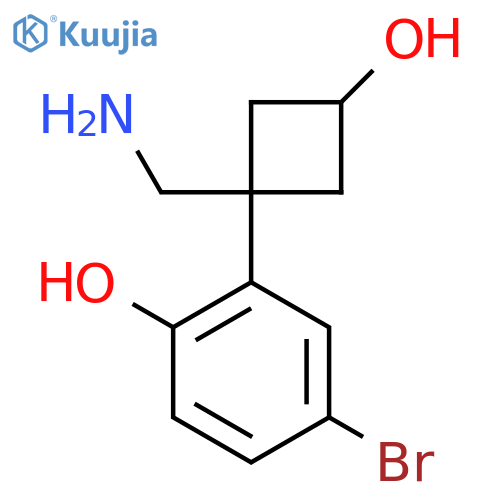 2-1-(aminomethyl)-3-hydroxycyclobutyl-4-bromophenol structure