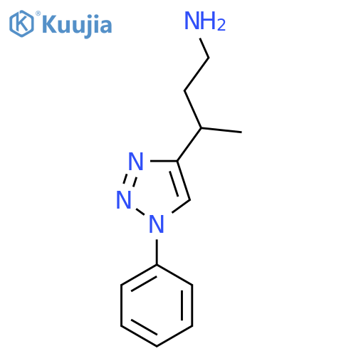 3-(1-phenyl-1H-1,2,3-triazol-4-yl)butan-1-amine structure