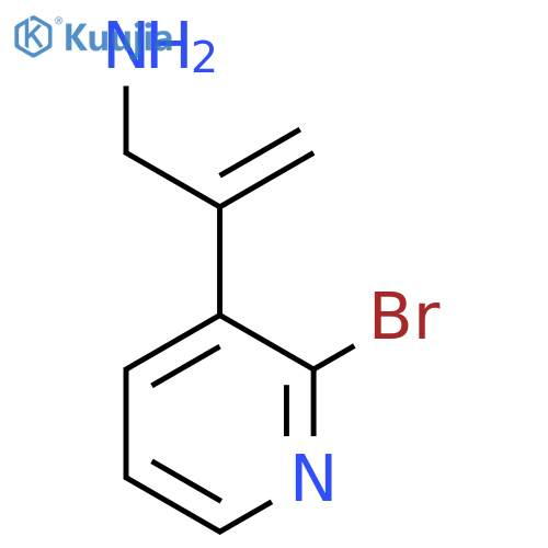 2-(2-bromopyridin-3-yl)prop-2-en-1-amine structure