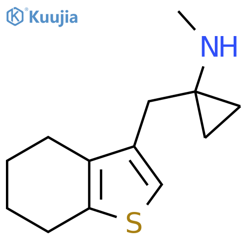 N-methyl-1-(4,5,6,7-tetrahydro-1-benzothiophen-3-yl)methylcyclopropan-1-amine structure