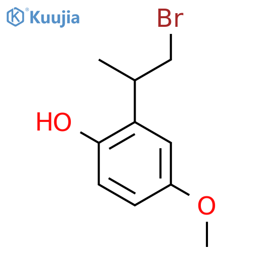 2-(1-bromopropan-2-yl)-4-methoxyphenol structure
