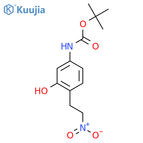tert-butyl N-3-hydroxy-4-(2-nitroethyl)phenylcarbamate structure
