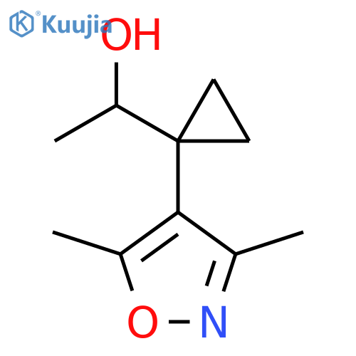 1-1-(dimethyl-1,2-oxazol-4-yl)cyclopropylethan-1-ol structure
