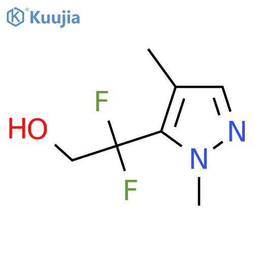 2-(1,4-dimethyl-1H-pyrazol-5-yl)-2,2-difluoroethan-1-ol structure