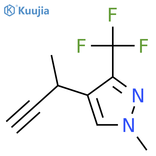 4-(but-3-yn-2-yl)-1-methyl-3-(trifluoromethyl)-1H-pyrazole structure