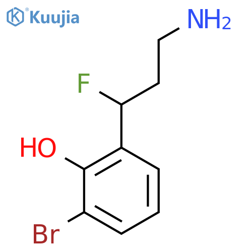 2-(3-amino-1-fluoropropyl)-6-bromophenol structure