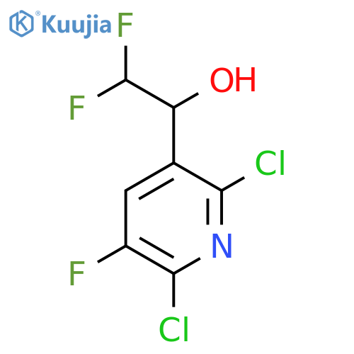 1-(2,6-dichloro-5-fluoropyridin-3-yl)-2,2-difluoroethan-1-ol structure