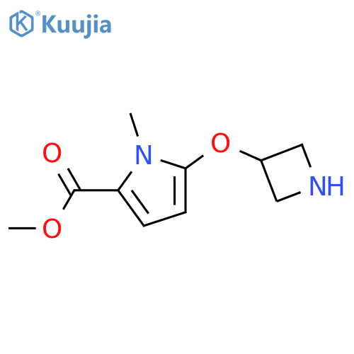 methyl 5-(azetidin-3-yloxy)-1-methyl-1H-pyrrole-2-carboxylate structure