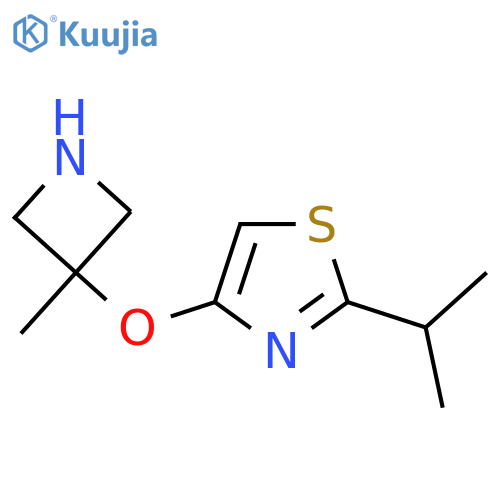 4-(3-methylazetidin-3-yl)oxy-2-(propan-2-yl)-1,3-thiazole structure