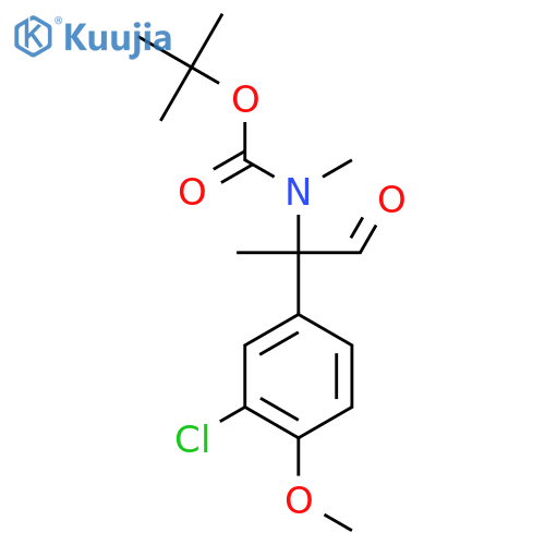 tert-butyl N-2-(3-chloro-4-methoxyphenyl)-1-oxopropan-2-yl-N-methylcarbamate structure