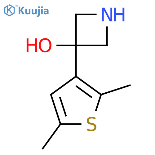 3-(2,5-dimethylthiophen-3-yl)azetidin-3-ol structure