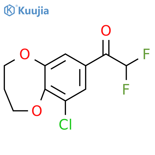1-(9-chloro-3,4-dihydro-2H-1,5-benzodioxepin-7-yl)-2,2-difluoroethan-1-one structure