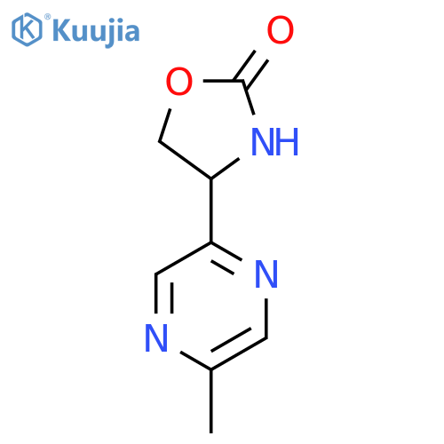4-(5-methylpyrazin-2-yl)-1,3-oxazolidin-2-one structure