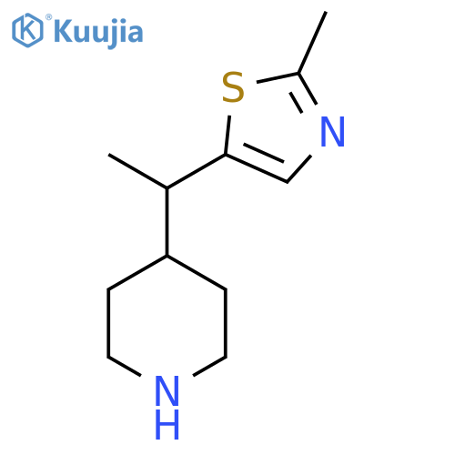 4-1-(2-methyl-1,3-thiazol-5-yl)ethylpiperidine structure