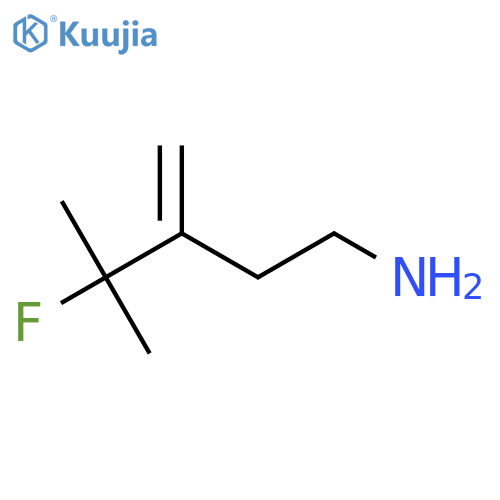 4-fluoro-4-methyl-3-methylidenepentan-1-amine structure