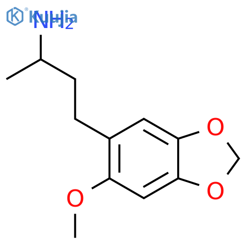 4-(6-methoxy-1,3-dioxaindan-5-yl)butan-2-amine structure