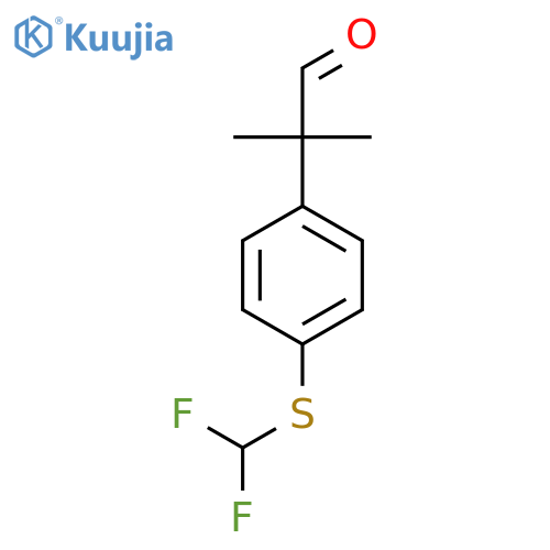 2-{4-(difluoromethyl)sulfanylphenyl}-2-methylpropanal structure