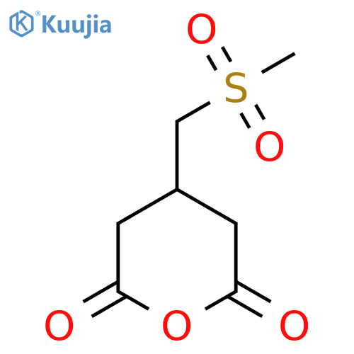 4-(methanesulfonylmethyl)oxane-2,6-dione structure