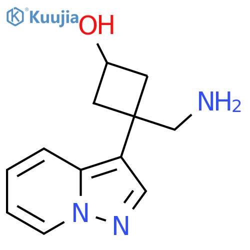3-(aminomethyl)-3-{pyrazolo1,5-apyridin-3-yl}cyclobutan-1-ol structure