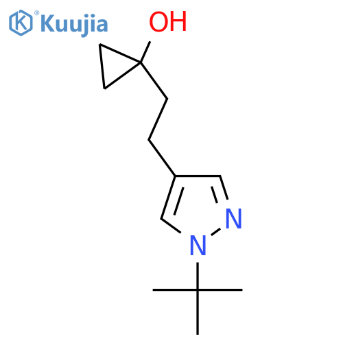 1-2-(1-tert-butyl-1H-pyrazol-4-yl)ethylcyclopropan-1-ol structure
