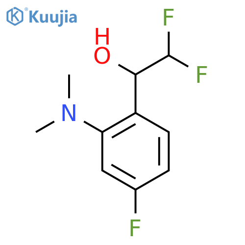 1-2-(dimethylamino)-4-fluorophenyl-2,2-difluoroethan-1-ol structure