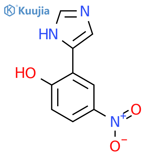 2-(1H-imidazol-4-yl)-4-nitrophenol structure