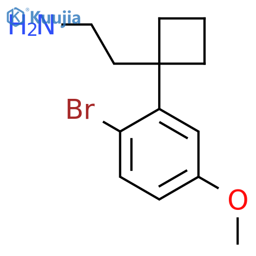 2-1-(2-bromo-5-methoxyphenyl)cyclobutylethan-1-amine structure