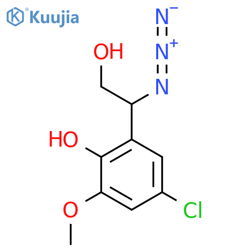 2-(1-azido-2-hydroxyethyl)-4-chloro-6-methoxyphenol structure