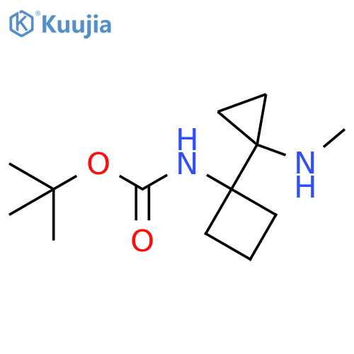 tert-butyl N-{1-1-(methylamino)cyclopropylcyclobutyl}carbamate structure