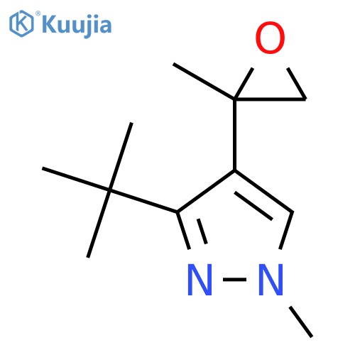 3-tert-butyl-1-methyl-4-(2-methyloxiran-2-yl)-1H-pyrazole structure