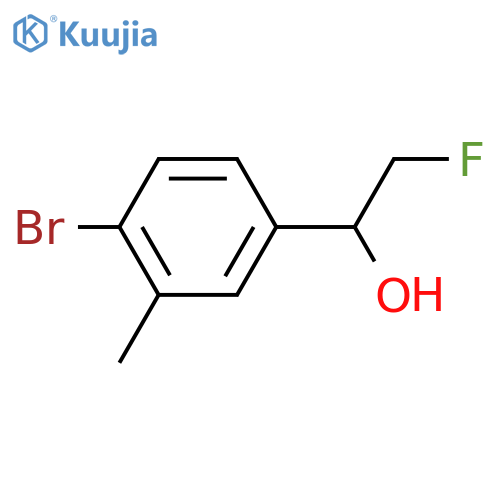 1-(4-bromo-3-methylphenyl)-2-fluoroethan-1-ol structure
