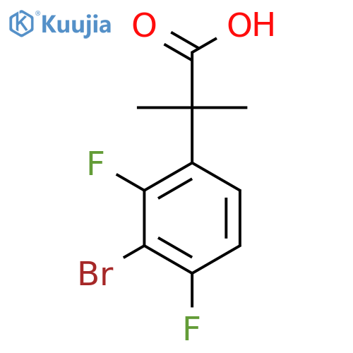 2-(3-Bromo-2,4-difluorophenyl)-2-methylpropanoic acid structure