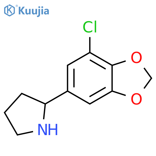 2-(7-chloro-1,3-dioxaindan-5-yl)pyrrolidine structure