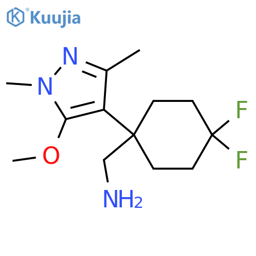 4,4-difluoro-1-(5-methoxy-1,3-dimethyl-1H-pyrazol-4-yl)cyclohexylmethanamine structure