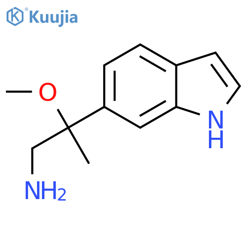 2-(1H-indol-6-yl)-2-methoxypropan-1-amine structure
