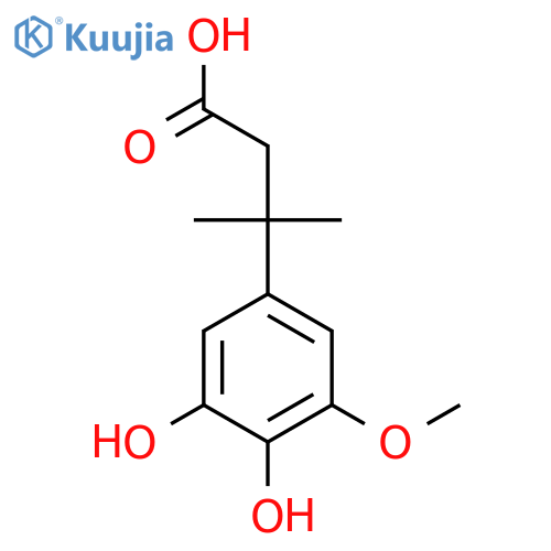 3-(3,4-dihydroxy-5-methoxyphenyl)-3-methylbutanoic acid structure