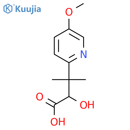 2-hydroxy-3-(5-methoxypyridin-2-yl)-3-methylbutanoic acid structure