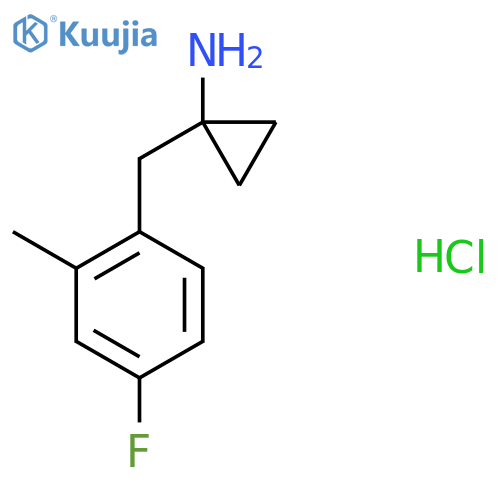 1-(4-fluoro-2-methylphenyl)methylcyclopropan-1-amine hydrochloride structure