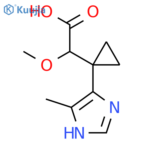 2-methoxy-2-1-(4-methyl-1H-imidazol-5-yl)cyclopropylacetic acid structure