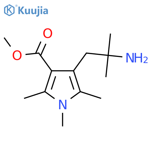 methyl 4-(2-amino-2-methylpropyl)-1,2,5-trimethyl-1H-pyrrole-3-carboxylate structure