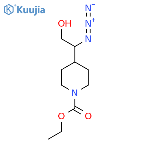 ethyl 4-(1-azido-2-hydroxyethyl)piperidine-1-carboxylate structure